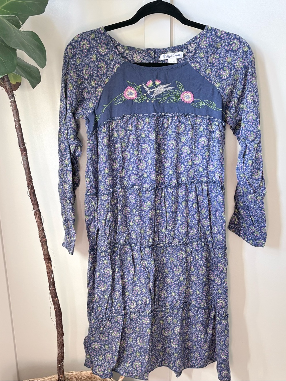 Girls' Blue Floral April Cornell Dress